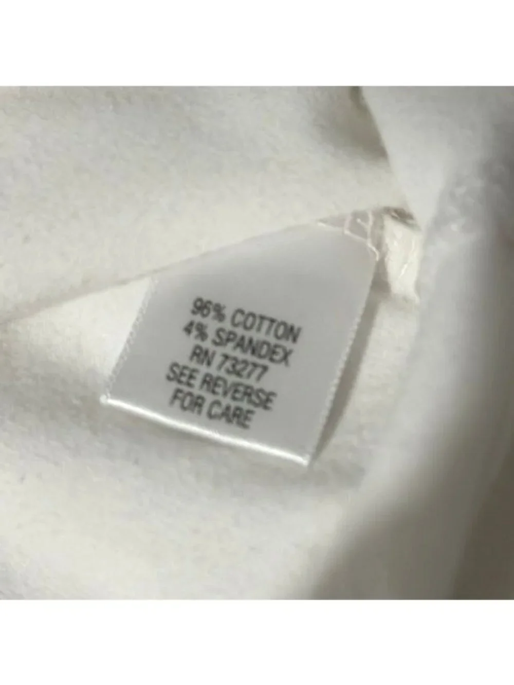 Womens White Zip-Up Jacket Croft & Barrow XL Cotton Blend Lightweight Hoodie - Picture 5 of 8